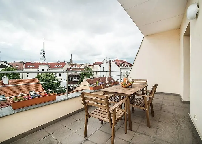 Great Terrace In Big, Flat Prague